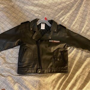 Harley-Davidson Kids' Black Leather Jacket 5T